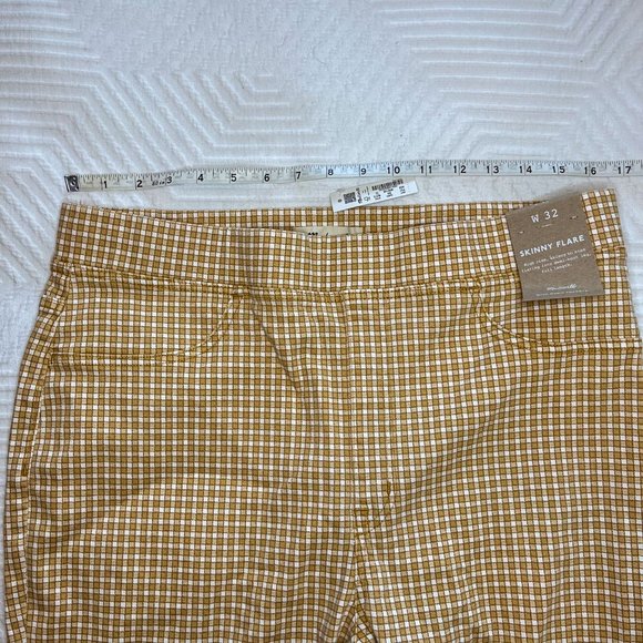 BRAND NEW | Madewell | Pull-On Skinny Flare Jeans in Mini Check - Picture 4 of 10